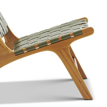 Casey Woven Cowhide Leather Lounge Chair